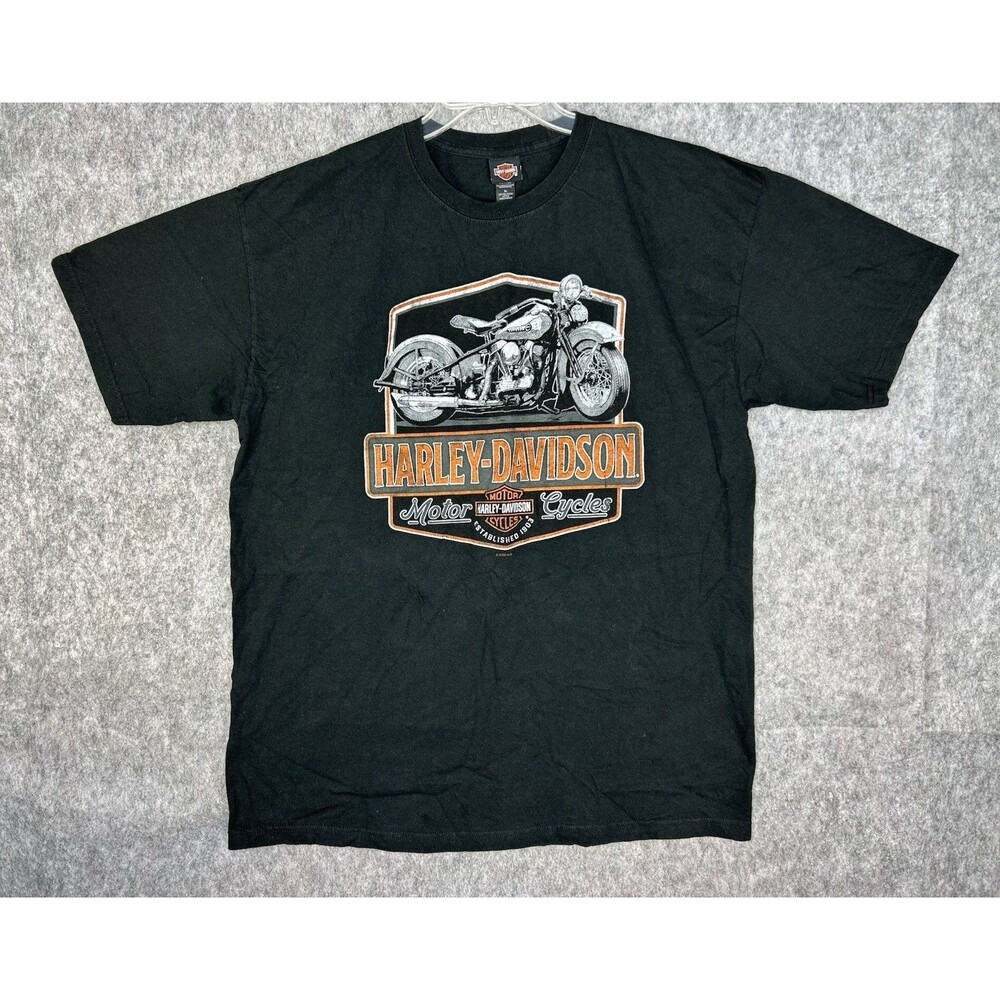 Fort Worth Texas Harley Davidson Shirt Men's XL Black Short Sleeve